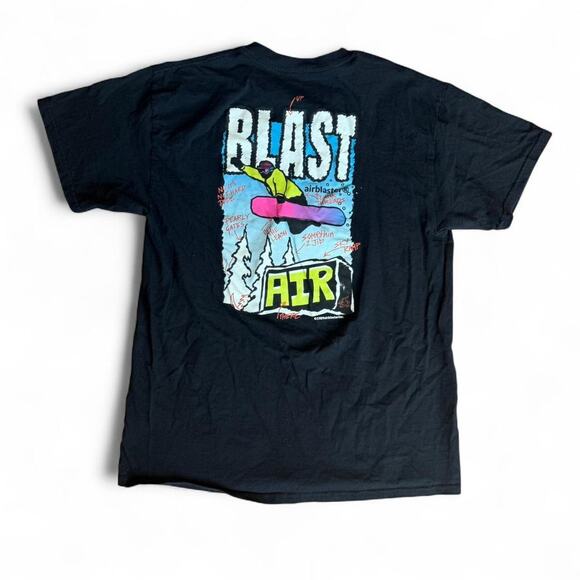 Black Air Blaster Snowboarding Graphic T-Shirt - Picture 1 of 8